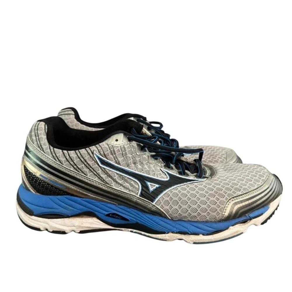 Mizuno Wave Paradox 2 Mens Running Shoes Silver Blue Stability Sneakers 11.5